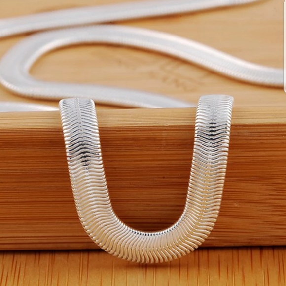 New 925 Sterling silver flat snake chain n… - Picture 6 of 6
